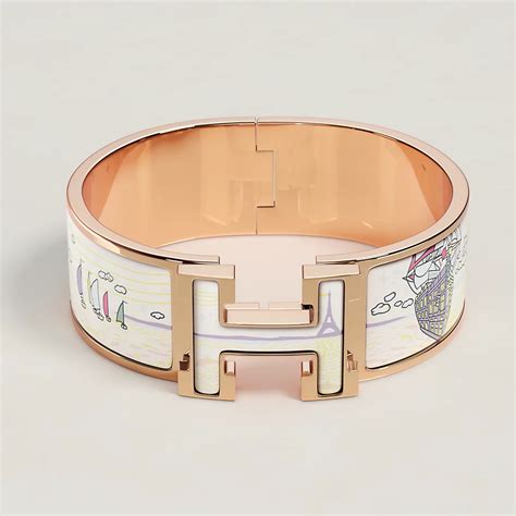 hermes white clic bracelet|Hermes clic clac loose.